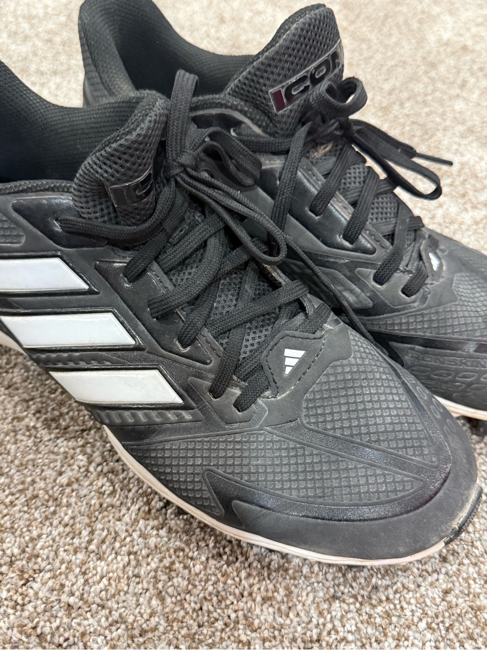 Adidas Cleats -size 9.5 Black and White